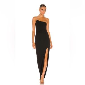 Nookie Lust One Shoulder Gown, Black, XS